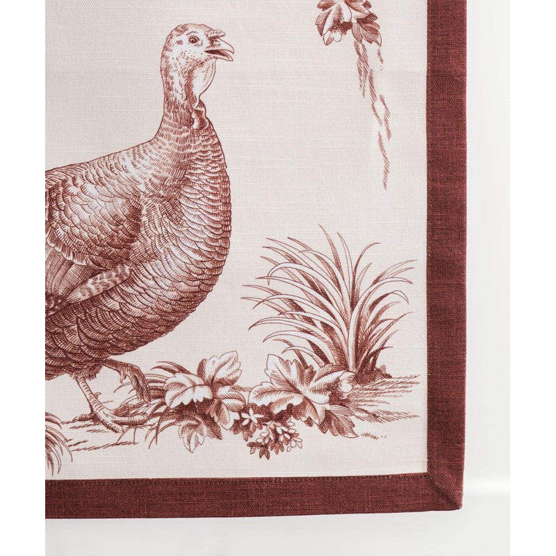 Maison d' Hermine Holy Jouy - Brown 100% Cotton Table