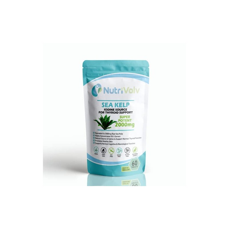 Nutrivolv Sea Kelp 2000mg Iodine Supplement - 60 Tablets -