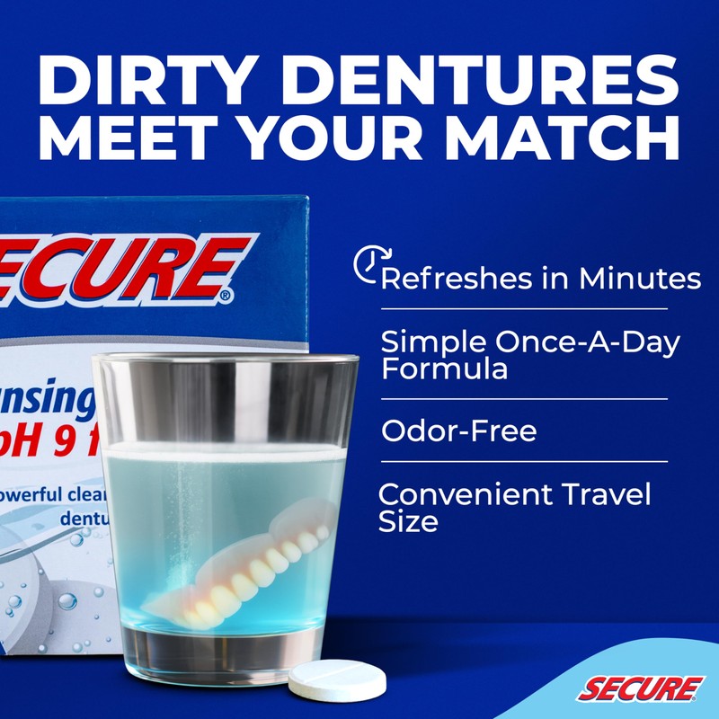 Secure Daily Cleansing Tablets - pH 9 Formula Thoroughly Cleans