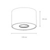 Modern Lighting Ceiling Light Diameter 13 cm Round Grey Silver