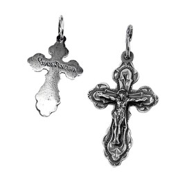NKlaus Pendant Jesus Cross 925 Silver Orthodox Pendant Faith Symbol K42
