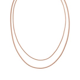 Purelei® Two Layers Necklace, Waterproof Chain for Women, Elegant Two-Layer Chain in Simple Design Made of Stainless Steel, Gifts for Women, 40-45 cm Length Adjustable, Stainless Steel, No Gemstone