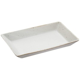 TAMAKI Kasane T-937464 Rectangular Plate M 5.3 inches (13.5 cm) Width 5.3 inches (13.5 cm) x Depth 3.4 inches (8.7 cm) x Height 0.5 inches (1.2 cm) White Stacking Storage Stylish Plate