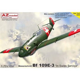 AZ Model AZM7664 1/72 Swiss Air Force Bf109E-3 Swiss Plastic Model