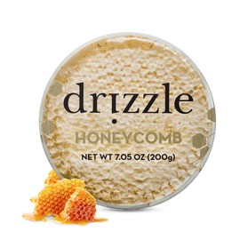 Drizzle Honeycomb - Raw All Natural Honey Comb, Edible Topping for Charcuterie, Unfiltered & Unheated, Pair with Cheese, Meat, Fruit, or Bread, Certified Kosher - 7.05 oz (200 g)