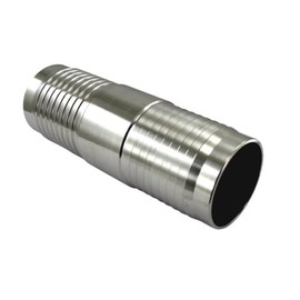 "2" - Hose Barb Coupling 304 Stainless Steel Fitting Barbed Ends Coupler