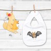 Mr. & Mrs. Panda Organic Baby Bib Bat Wings, White