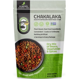 Chakalaka Vegetarian Dried Bean Mix - South African Side Dish with Beans, Vegetables, & Spices – Bold, Robust Flavor, No Heat, Mild (1 Pk) 6 oz