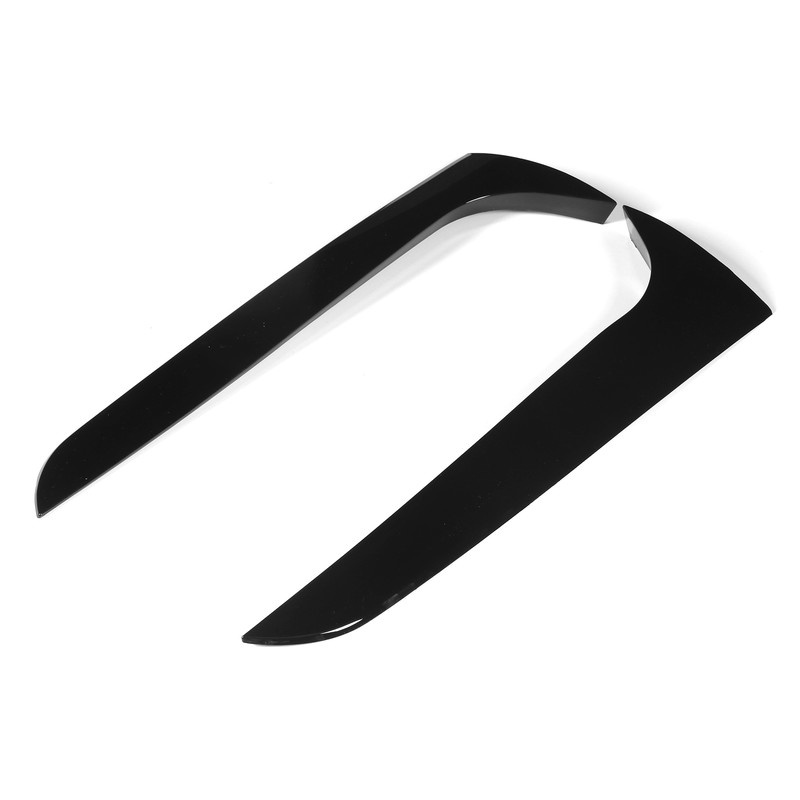 2pcs Rear Back Window Side Spoiler Glossy Black Maintenance Replacement