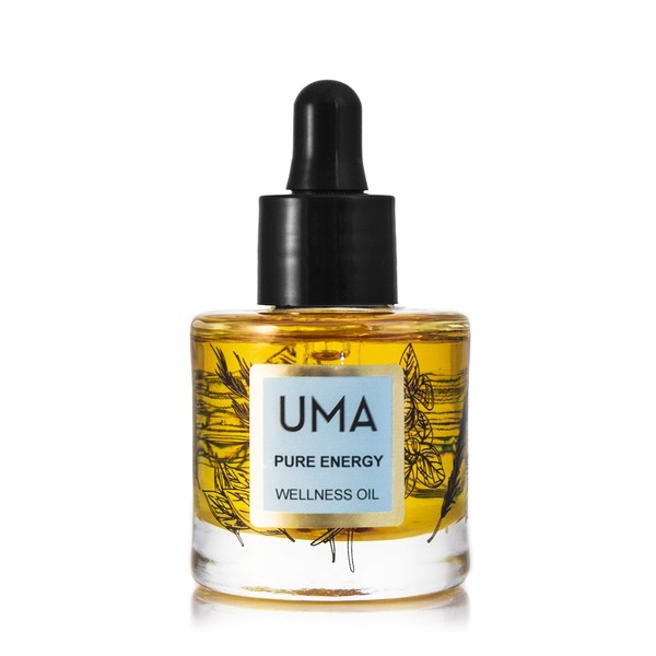 UMA Pure Energy Wellness Oil for Natural Energy, Memory, & Focus | Peppermint & Rosemary to Combat Fatigue | 100% Organic Ayurvedic Daily Moisturizer (1 fl oz | 30 ml)