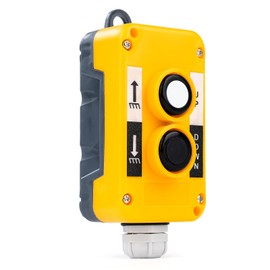 Jadeshay Lift Electric Hoist, 2NO COP Hoist Lift Control Box Crane Pendant Push Button Switch for Lifting, Cranes, Stop Electrical