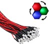 EDGELEC 30pcs 12 Volt 3mm RGB Fast Flasing LED Lights