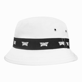 PXG Logo Repeat Bucket Hat, white