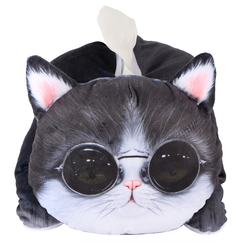 Tissue Box 3D Cat Dog Shaped Car Cartoon Hanging Tissue