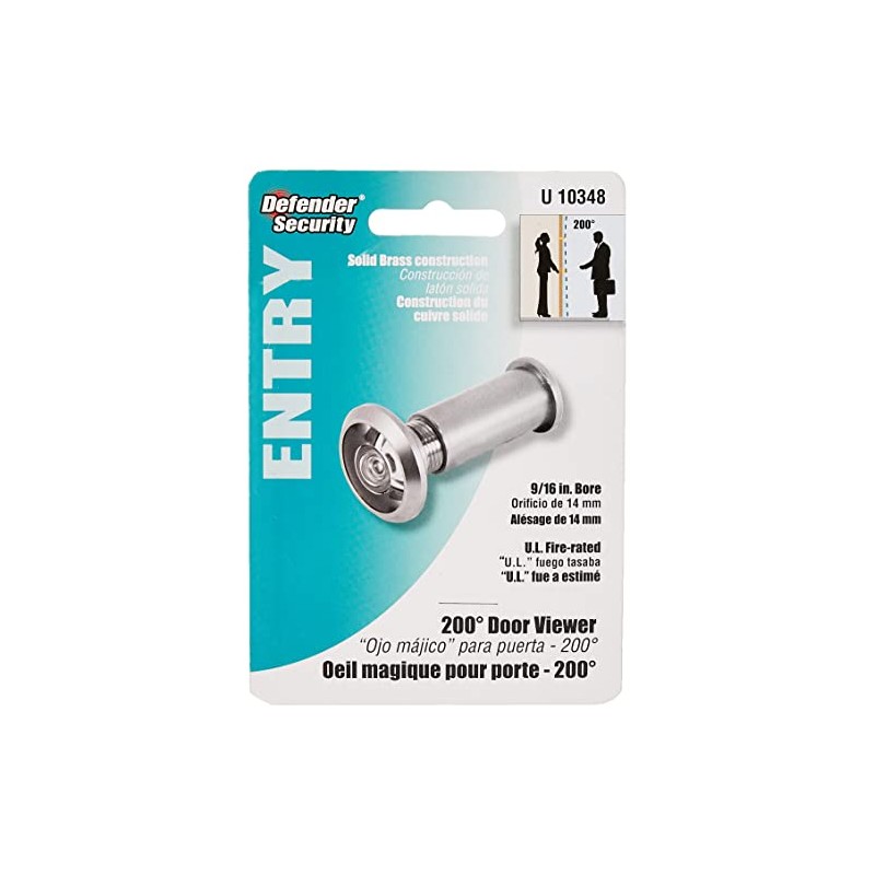 Prime-Line 0.56 in. Dia. 200 deg. Satin Nickel Brass Door