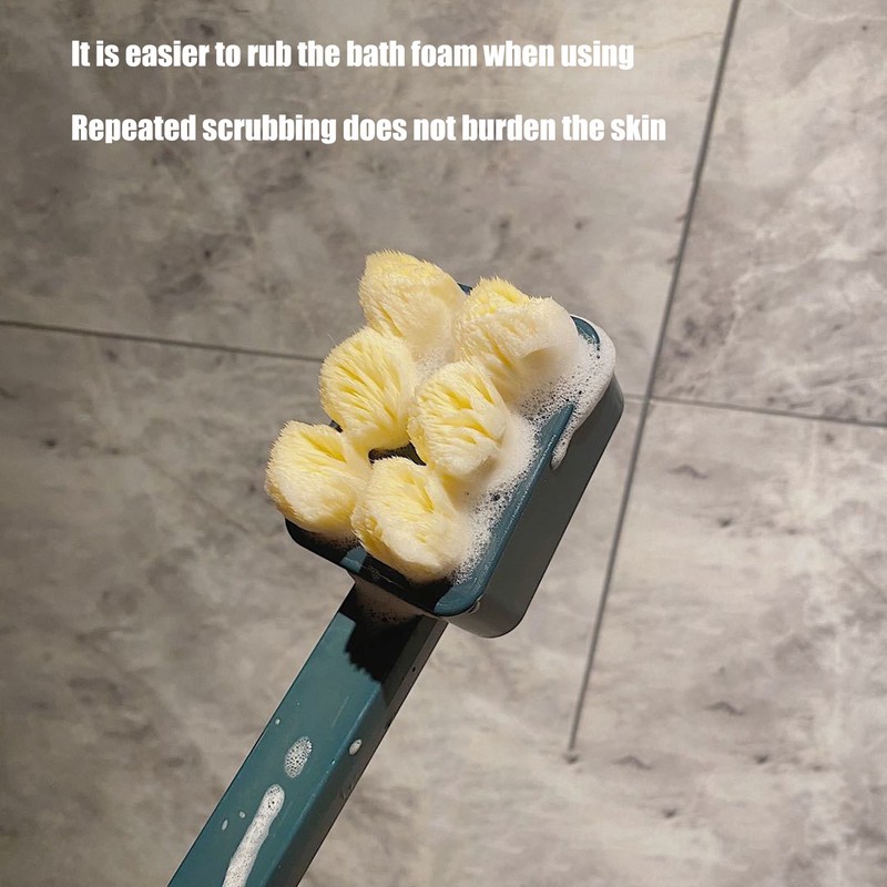 Shower Bath Brush Long Handle Removable Fine Fluffy Soft Scrubber
