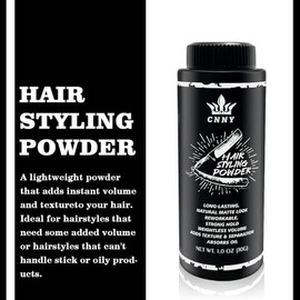Crownnaturally- Polvo para peinar el cabello CNNY para hombres polvo esponjoso para dar volumen y texturizar para un cabello grueso y natural.        