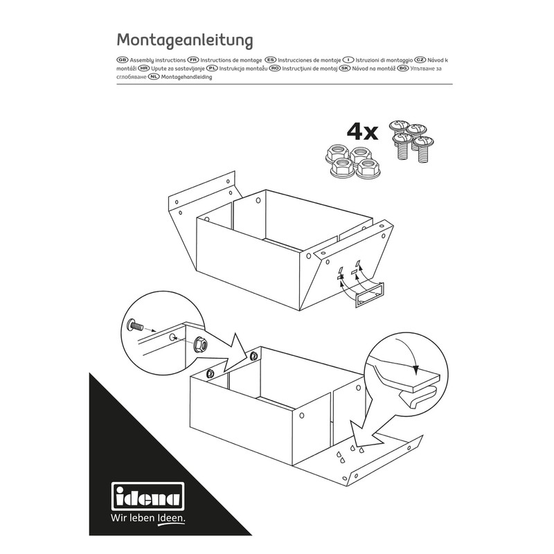 Idena 10518 Storage Box Made of Solid Cardboard, Lid with