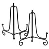 Hordion 2 Pack Plate Stand, 4 Inch Black Iron Easel