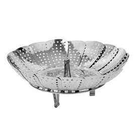 Steaming Basket for Cooking, SYPHIHY Stainless Steel Folding Vegetable Steamer Adjustable Vegetable Steamers Basket for Cooking