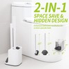 IVYROLL Toilet Brush and Plunger Set Hidden, S-Shaped Toilet Brush