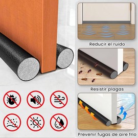 INGEQUIS Protector y Guardapolvo para Puertas, Tope y Sellador de Puerta Impermeable y Resistente Sin Pegamento para Aislar Fuga de Agua, Ruidos, Polvo, Insectos,Calor y Frío en Sala, Cocina (Gris)