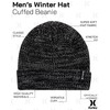 Hurley Men's Cuffed Beanie - Loose Knit Winter Hat (Black/Grey,