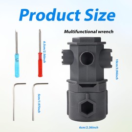 Lyreh 5pcs All-in-One Wrench Tool Set, 16 in 1 Multifunctional Wrench Tool Set Under Undermount Sink Kitchen Faucet Tool Multifunctional Tap Wrench for Kitchens