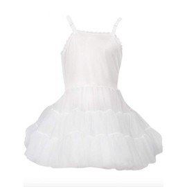 L C Boutique Girls Extra Full Bouffant Full Slip Adjustable Straps 2T-14 White