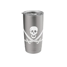Calico Jack Flag Pirate T-shirt Stainless Steel Insulated Tumbler