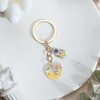 MUCOOS Childlike Keyring, Cartoon Astronaut Keyring, Cute Sleeping Bear Pendant,
