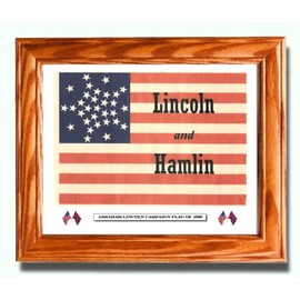 Civil War...Framed Abraham Lincoln 33 Star Campaign Flag