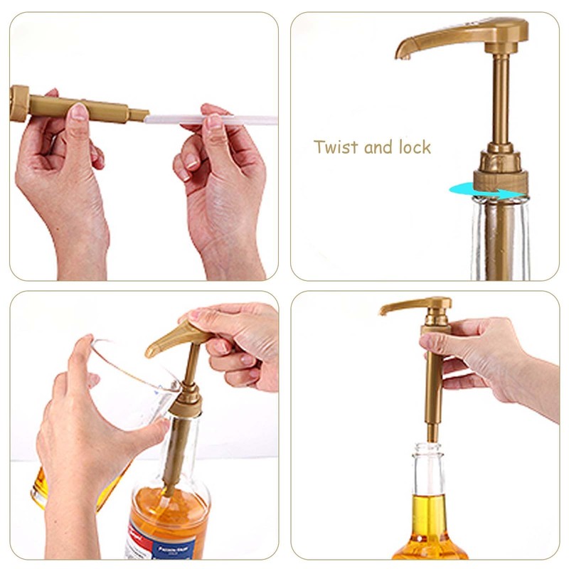 ZYEKIU Pack of 6 Dosing Pump, Syrup Dispenser, Syrup Pump