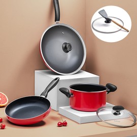 4 Pack Pot Lid Top Replacement Knob Set Round Knob and Arc Knob Kitchen Cookware Universal Replacement Pan Lid Holding Handles (Black)