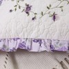 vctops Set of 2 Cotton Quilted Embroidered Decorative Square Throw