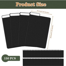Comic Book Dividers with Tabs Card Dividers Comic Book Boards for Fabric Storage 11.22 X 7.24 Inche (Black, 150pcs)