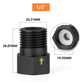 GASHER 2PCS Black Brass 1/2" Female to 1/2" Male Thread, Backflow Prevention, Non Return One Way Check Valves Check Valves