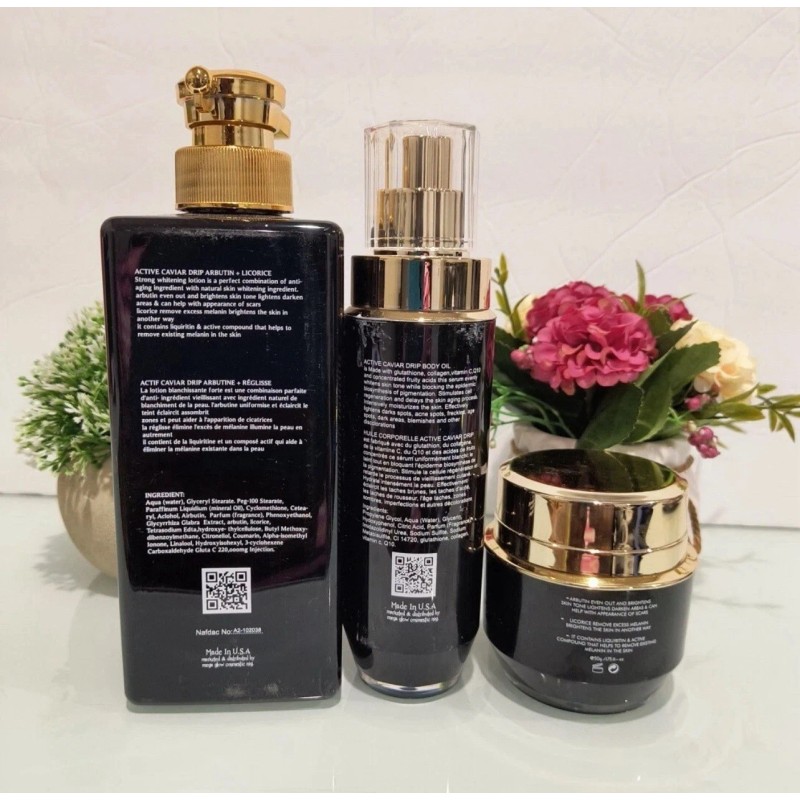 CAVIAR Active Caviar Drip Vitamin C + Turmeric Lotion +serum
