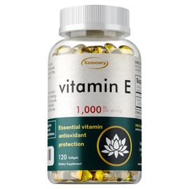 Vitamin E Capsules 1000IU - Hair Skin Nails Face Health Immune Support, 2 Packs, 120 Tablets / 비타민 E 캡슐 1000IU - 머리카락 피부 손톱 얼굴 건강 면역 지원, 2개, 120정