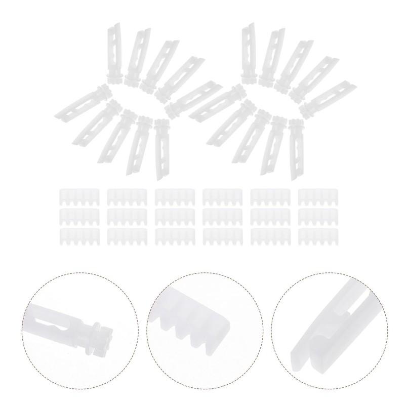 Operitacx 20 Pack Adjustable Plastic Curtain Hooks for Pinch Pleated