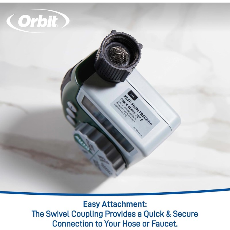 3-Pack Orbit 62061N Single-Outlet Hose Watering Timer, 1 Outlet, Green