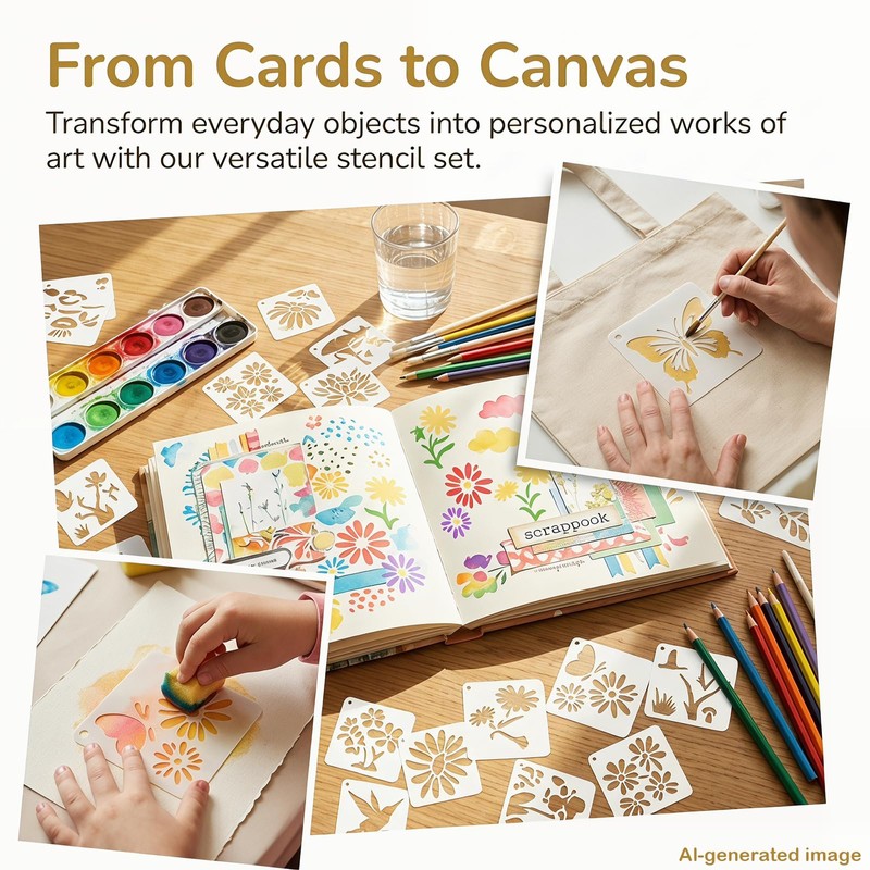 72 Pcs Stencils for Painting, Stencils for Crafts Reusable
