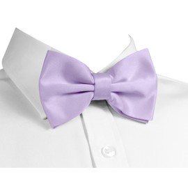 trilece Bow Ties for Men - Men's Solid Pre-tied Clip on Bowties for Formal Wear - Adjustable Bow Tie - Bow ties for Woman (Lilac)