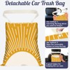 DELORIGIN Artistic Sun Print Car Trash Bag Hanging Garbage Bag