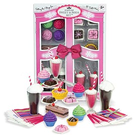 Sophia's 27 Piece Sweet Treats & Soda Fountain Accessories Set with Pretend Drinks and Realistic Desserts for 18" Dolls, Multicolor