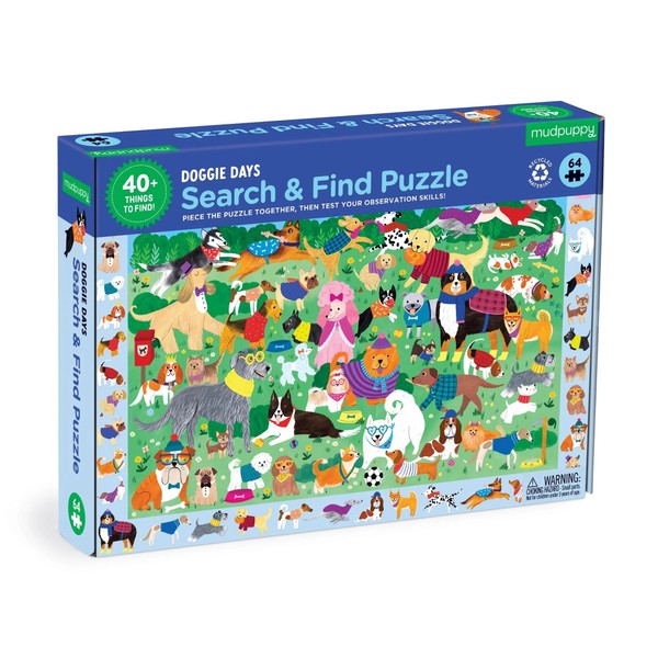 Mud Puppy 64 Piece Search & Find Puzzle | Doggie Days