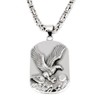 Schmuck-Checker XL Eagle Dog Tag with Byzantine Chain Made of