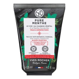 Pure Menthe Yves Rocher Limpiador 3 En 1 Con Carbón Vegetal
