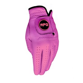 RPG Color Golf Gloves 100% AA CABRETTA Leather-Men's (Worn on Left Hand)-Match Colors with Your Golf Shirt, Golf Pants, Golf hat, Golf Bag, Golf Brush, Golf Towel, Golf tees (Pink, Cadet XL)
