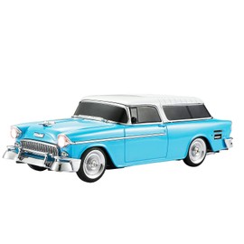 WS-1955 Retro Sedan Bluetooth Replica Speaker – Portable Wireless Car Model with HD Sound, TWS, FM, LED Party Light, USB/TF, Type-C, Hands-Free Mic for Car Enthusiasts & Home Audio(Blue)